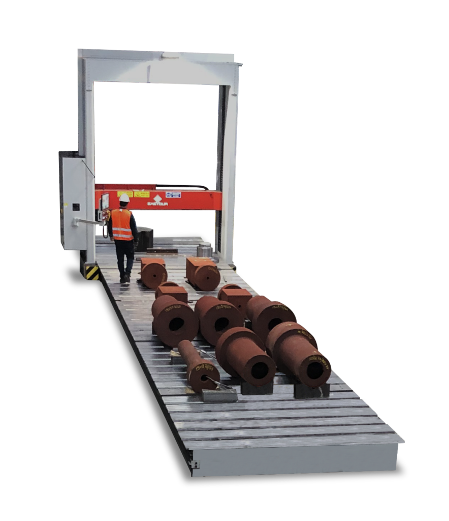 Automatic CNC Portal Hardness Tester for very big parts. Suitable for forges, heat treatment and steel factories.